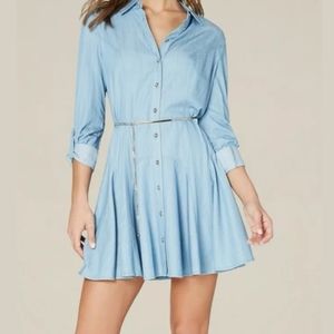 Bebe Lucy Chambray Shirtdress